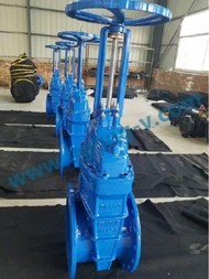DIN big size rubber seat cast iron gate valve